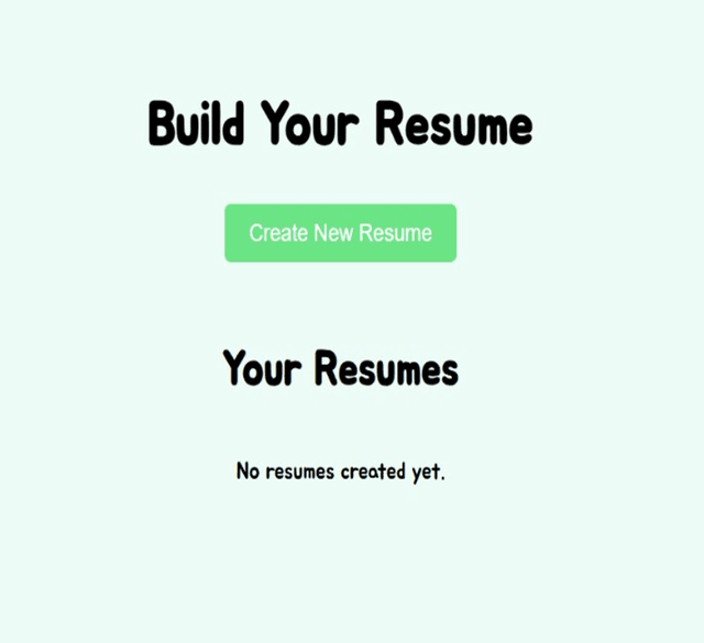 Resume Builder Web App